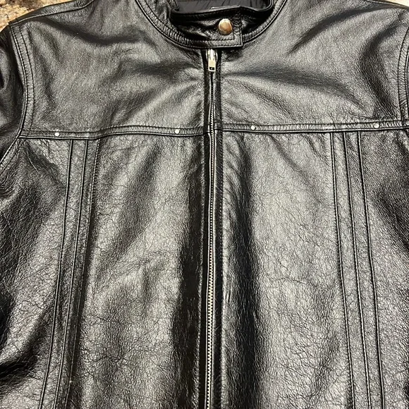 Wilson, Leather Black Leather Jacket SZ L